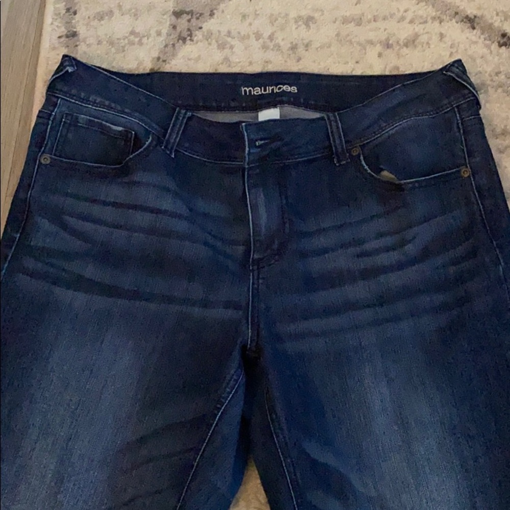 Maurices straight leg dark wash jeans